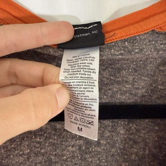 Harley Davidson Shirt Women's medium Heathered Grey Orange Short Sleeve Cotton - Picture 6 of 9